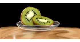 Drawing of Kiwi fruit by Chaching