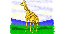 Drawing of Giraffe by Cherri