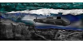 Drawing of Submarine by Chaching
