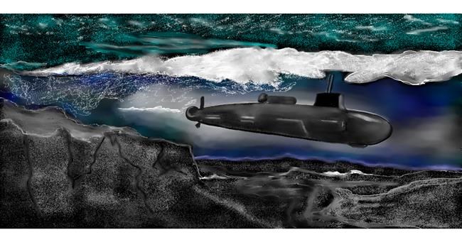 Drawing of Submarine by Chaching
