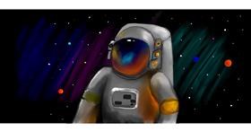 Drawing of Astronaut by Lyv