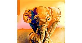 Drawing of Elephant by Elliev