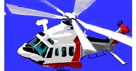 Drawing of Helicopter by teidolo