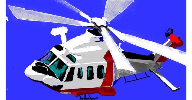 Drawing of Helicopter by teidolo
