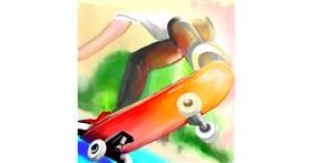 Skateboard-Zeichnung von ⋆su⋆vinci彡