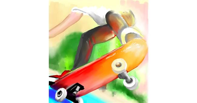 Skateboard-Zeichnung von ⋆su⋆vinci彡