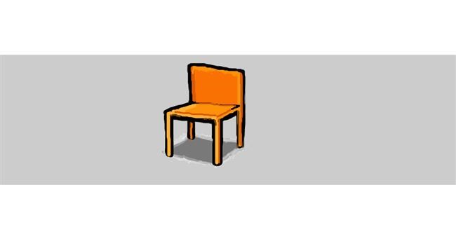 Drawing of Chair by Drum