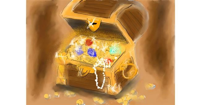 Drawing of Treasure chest by Pam