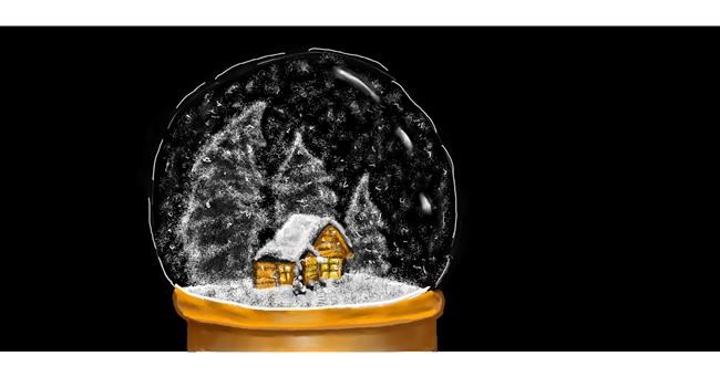 Drawing of Snow globe by ;(