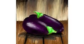 Aubergine-Zeichnung von Muni