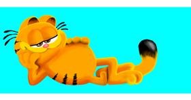 Drawing of Garfield by Sumafela