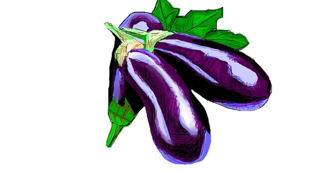 Aubergine-Zeichnung von Herbert