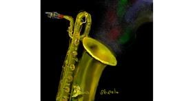 Drawing of Saxophone by Kai 🐾