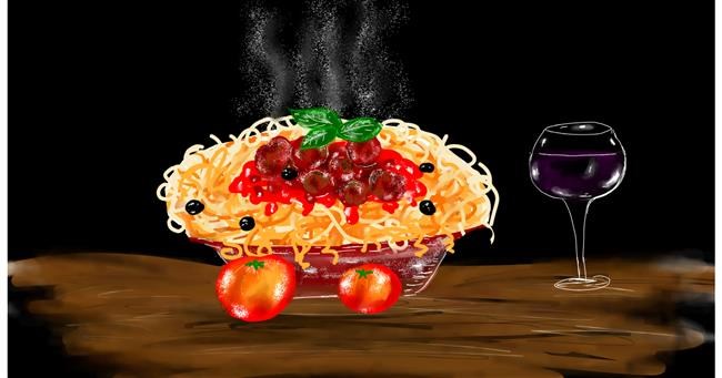 Drawing of Spaghetti by Eclat de Lune