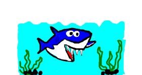 Drawing of Shark by zaffyy