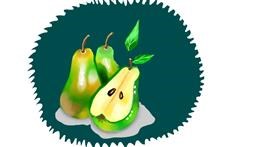 Drawing of Pear by Paloma