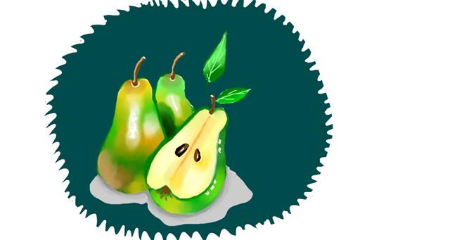 Drawing of Pear by Paloma