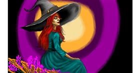 Drawing of Witch by Aminich