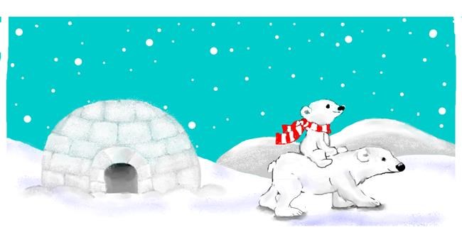 Drawing of Igloo by DebbyLee