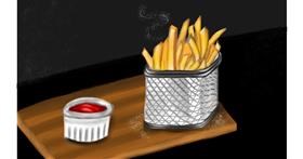 Drawing of French fries by Aminich