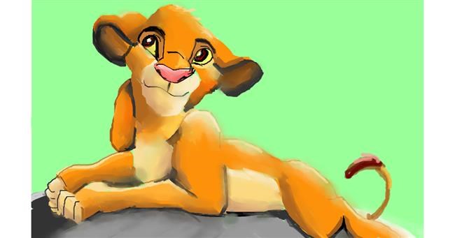 Drawing of Simba (Lion King) by Herbert