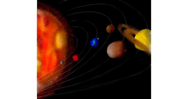 Planet-Zeichnung von Valea