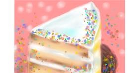 Drawing of Cake by Wizard