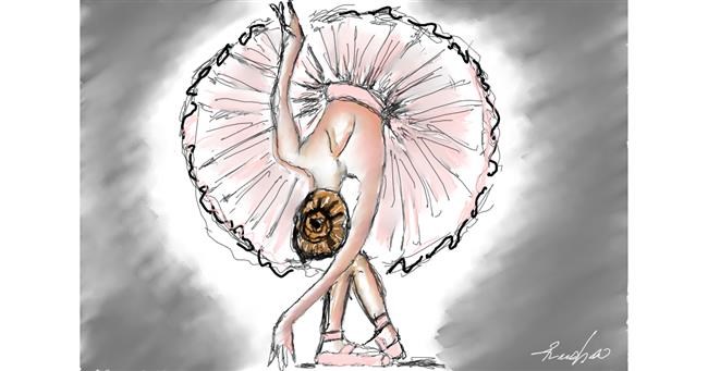 Drawing of Ballerina by Rush