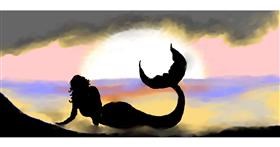 Drawing of Mermaid by Debidolittle