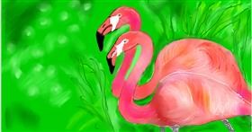 Flamingo-Zeichnung von Maggy