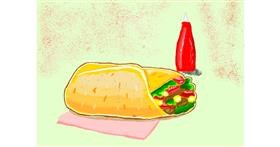 Drawing of Burrito by Deki