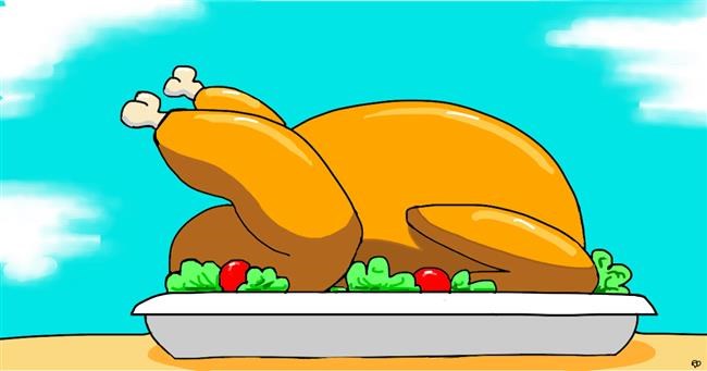 Drawing of Turkey by Swimmer 
