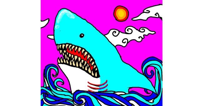 Drawing of Shark by Psycho