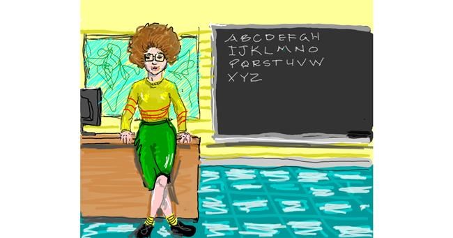 Drawing of Teacher by JCat