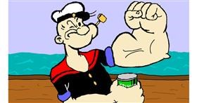 Drawing of Popeye by Sam