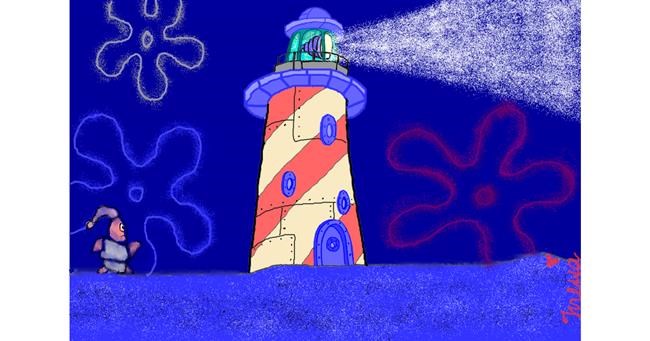 Drawing of Lighthouse by InessA