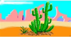 Drawing of Cactus by Swimmer 