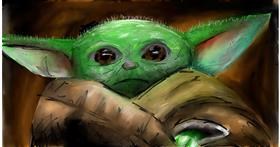 Baby Yoda-Zeichnung von Mia