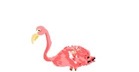 Flamingo-Zeichnung von San