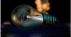 Drawing of Light bulb by Mia