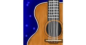 Drawing of Guitar by GreyhoundMama