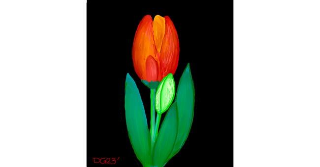 Drawing of Tulips by GreyhoundMama