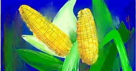 Drawing of Corn by Ryu