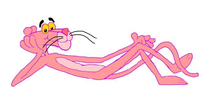 Pink Panther-Zeichnung von Debidolittle