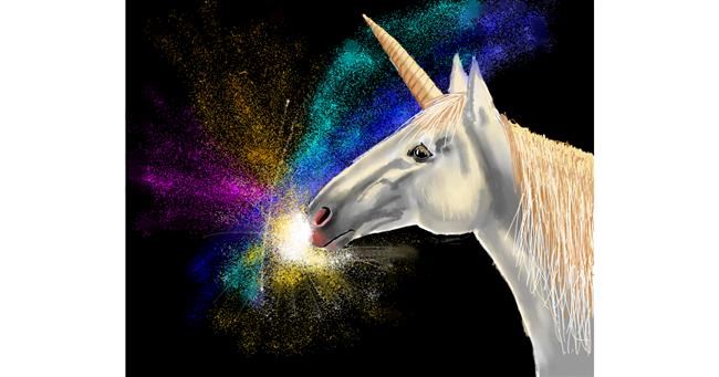 Einhorn-Zeichnung von Bri