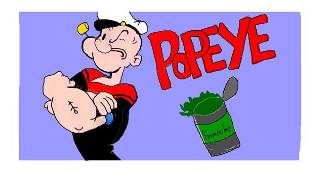 Drawing of Popeye by DebbyLee