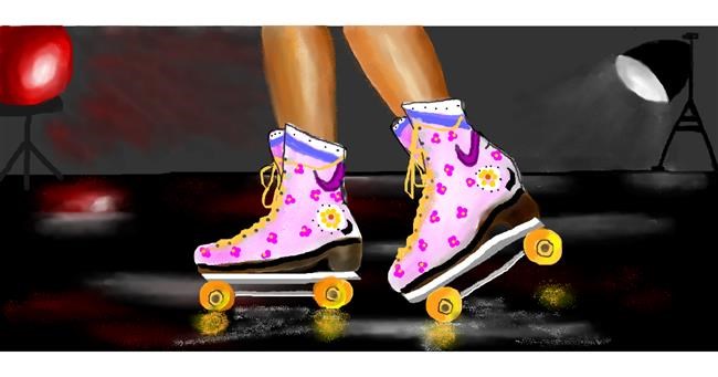 Drawing of Roller Skates by DebbyLee