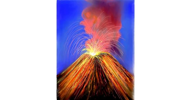 Drawing of Volcano by ⋆su⋆vinci彡