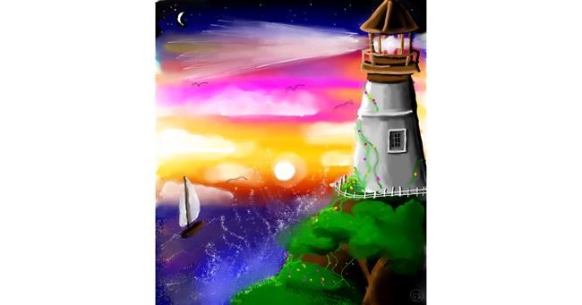 Drawing of Lighthouse by 🌌Mom💕E🌌