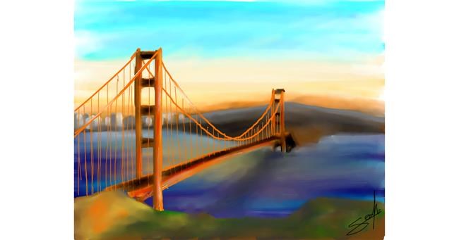 Brücke-Zeichnung von Sophie_draw24